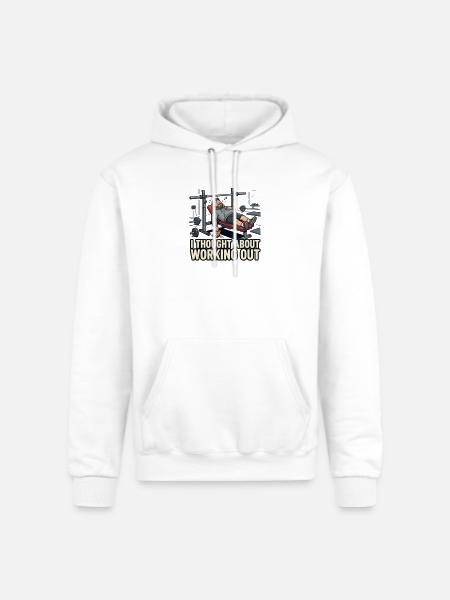 Emotionally Weak Physically Strong - Champion Unisex Powerblend Hoodie - white