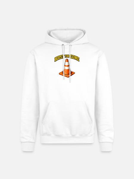 Hoist The Cone Funny Baseball Meme - Champion Unisex Powerblend Hoodie - white