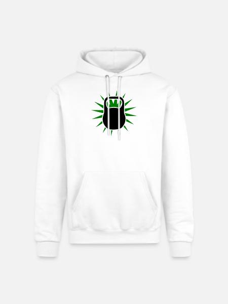 Green Sunburst Kettlebell Emblem - Champion Unisex Powerblend Hoodie - white