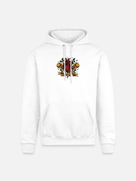 Tough Love Heart Boxing - Champion Unisex Powerblend Hoodie - white