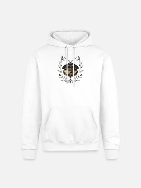 Celestial Moth Clockwork - Champion Unisex Powerblend Hoodie - white