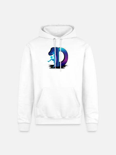 Neon Silhouette in Portal - Champion Unisex Powerblend Hoodie - white