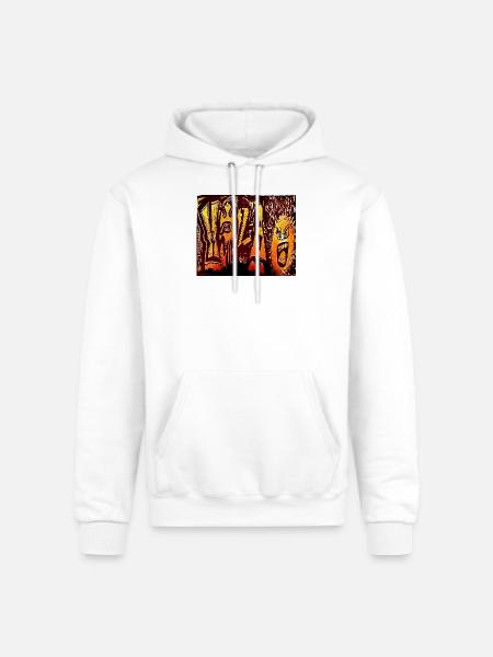 Inferno Graffiti Faces - Champion Unisex Powerblend Hoodie - white