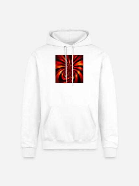 Crimson Spiral Ember - Champion Unisex Powerblend Hoodie - white