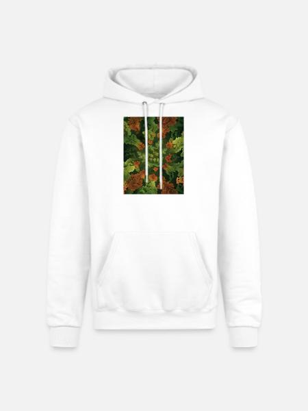 Fractal forest - Champion Unisex Powerblend Hoodie - white