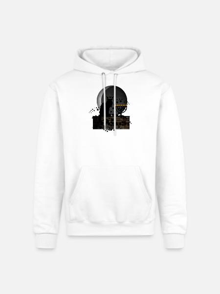 Hanukkah Chat Noir - Champion Unisex Powerblend Hoodie - white