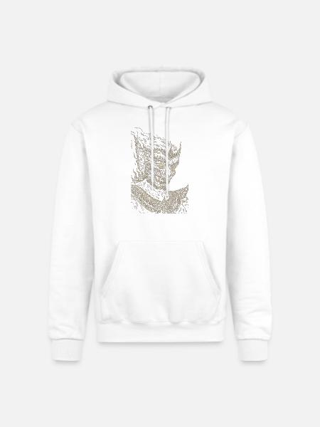 Ornate Dragon Guardian - Champion Unisex Powerblend Hoodie - white