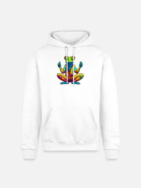 Chameleon Yoga - Champion Unisex Powerblend Hoodie - white