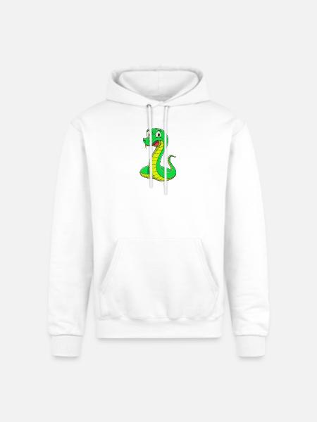 Disgusted Serpent: A Snaky Expression - Champion Unisex Powerblend Hoodie - white