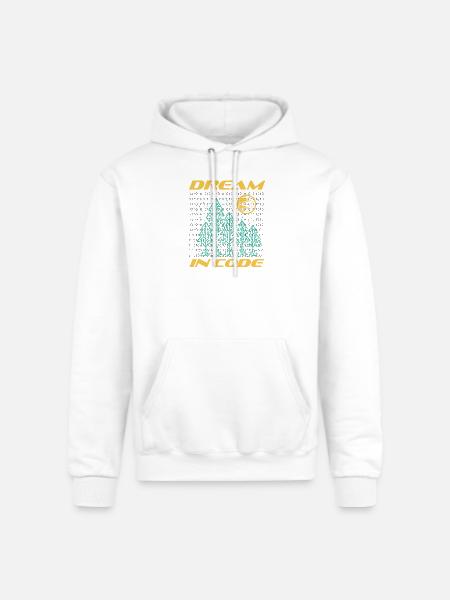 Dream In Code - Champion Unisex Powerblend Hoodie - white