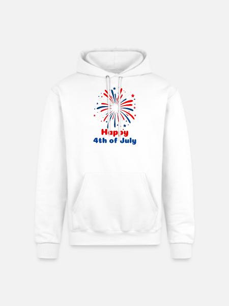 4th of July - Champion Unisex Powerblend Hoodie - white
