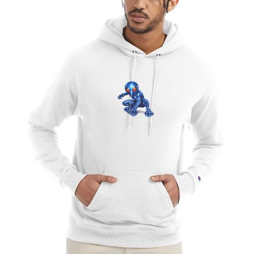 Blue Alien Crouch - Champion Unisex Powerblend Hoodie