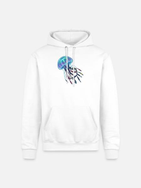 Neon Brainwire Circuit - Champion Unisex Powerblend Hoodie - white