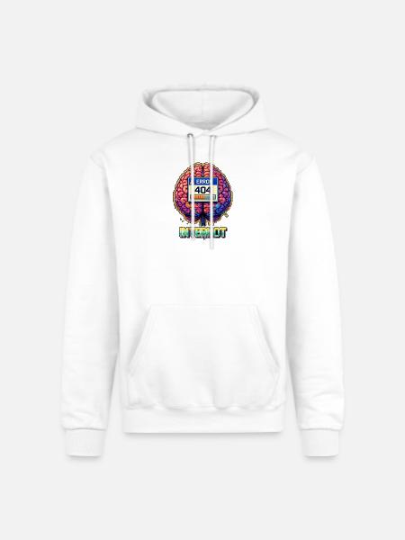 Retro Brain 404 Internet - Champion Unisex Powerblend Hoodie - white