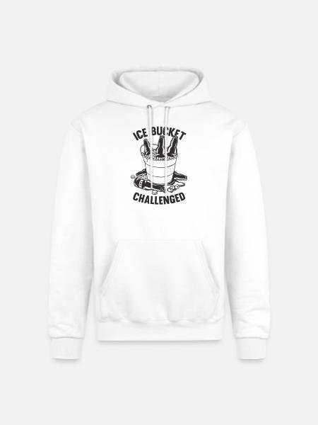 Ice Bucket Challenged - Champion Unisex Powerblend Hoodie - white