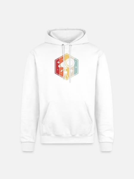 Stargazing Space Telescope - Champion Unisex Powerblend Hoodie - white