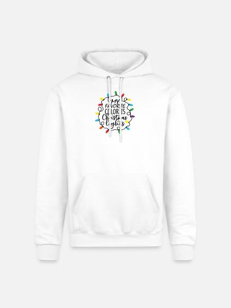 Christmas Lights - Champion Unisex Powerblend Hoodie - white