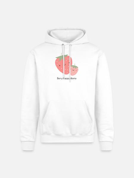 Berry Happy Mama - Champion Unisex Powerblend Hoodie - white