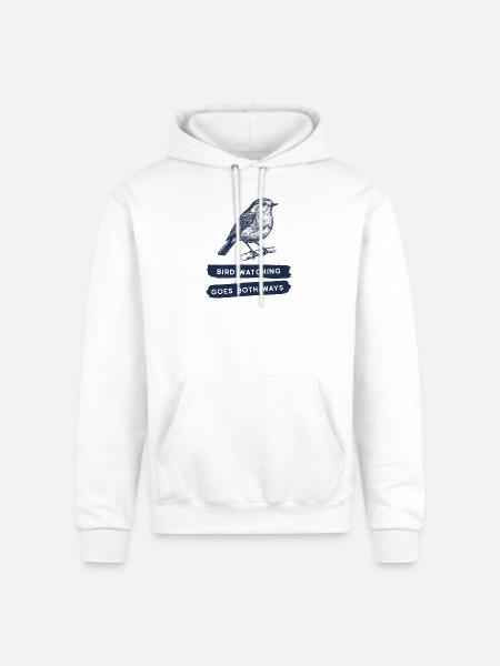 Bird Watching Goes Both Ways - Champion Unisex Powerblend Hoodie - white