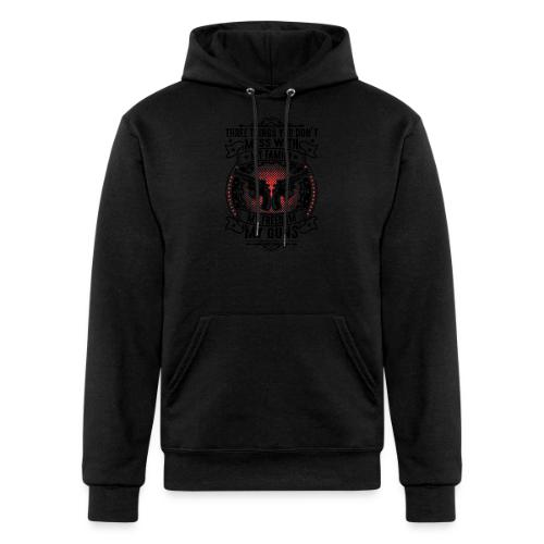 Three Things You Don't Mess With BLACK - Champion Unisex Powerblend Hoodie
