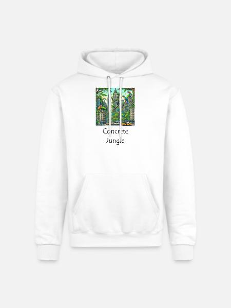 Concrete Jungle - Champion Unisex Powerblend Hoodie - white