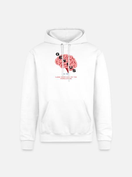 IQ 145plus Genius - Intelligence Quotient - Champion Unisex Powerblend Hoodie - white