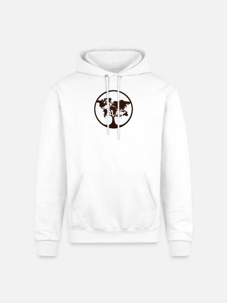 Circle Tree world map - Champion Unisex Powerblend Hoodie - white