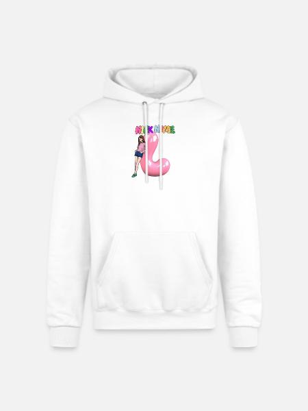 Nick Name L - Champion Unisex Powerblend Hoodie - white