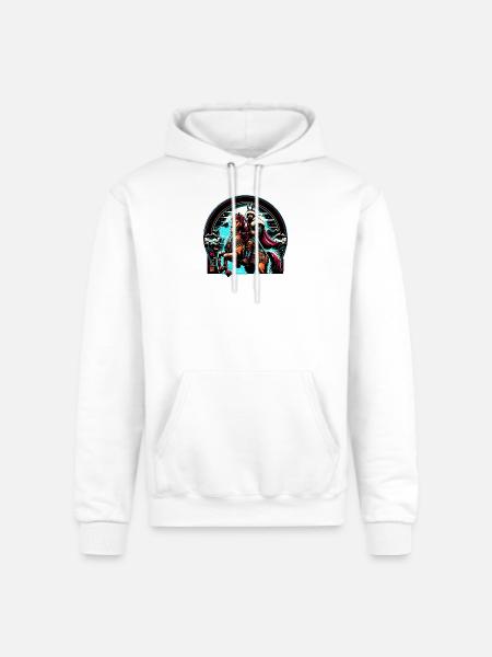 Warrior Horseman Art - Champion Unisex Powerblend Hoodie - white