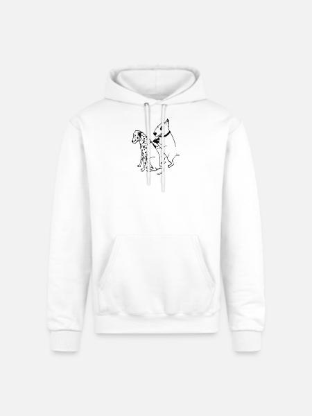 DALMATIAN DOG, TATTOO - Champion Unisex Powerblend Hoodie - white