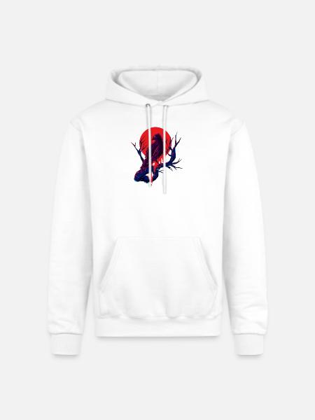 Crow Raven - Champion Unisex Powerblend Hoodie - white