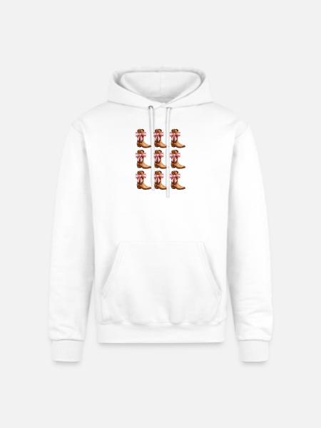 Cowgirl Boots and Pink Bows Rodeo - Champion Unisex Powerblend Hoodie - white