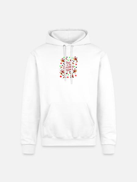 This Is My Christmas Pajama - Champion Unisex Powerblend Hoodie - white