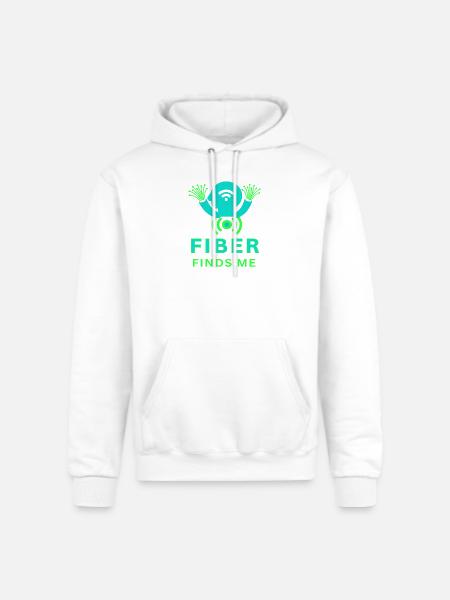 Fiber_Finds_Me_-_sized - Champion Unisex Powerblend Hoodie - white