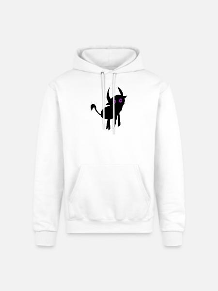 Whimsical Alien Face Design - Champion Unisex Powerblend Hoodie - white