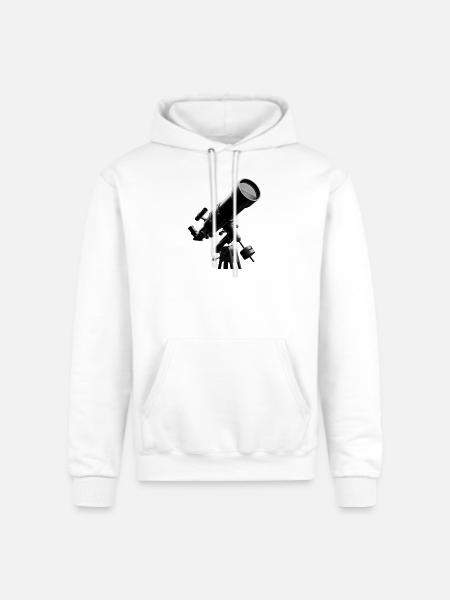 Skywatch Telescope Art - Champion Unisex Powerblend Hoodie - white