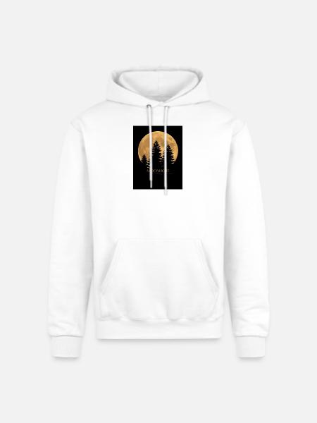 Moonlit Pines Silhouette - Champion Unisex Powerblend Hoodie - white