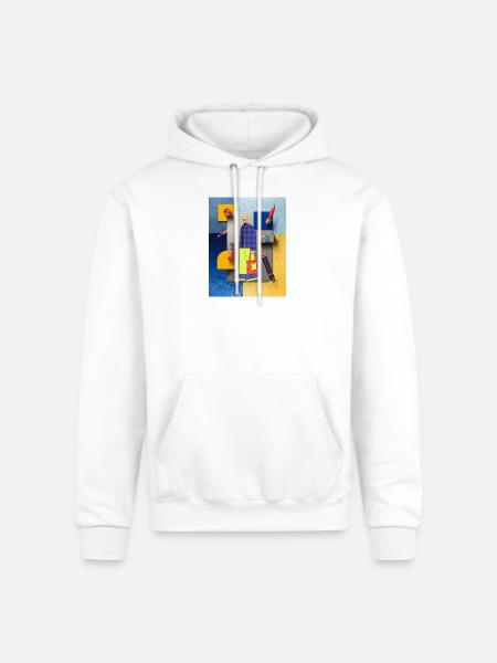 Bold Pop Art Fashion Collage - Champion Unisex Powerblend Hoodie - white