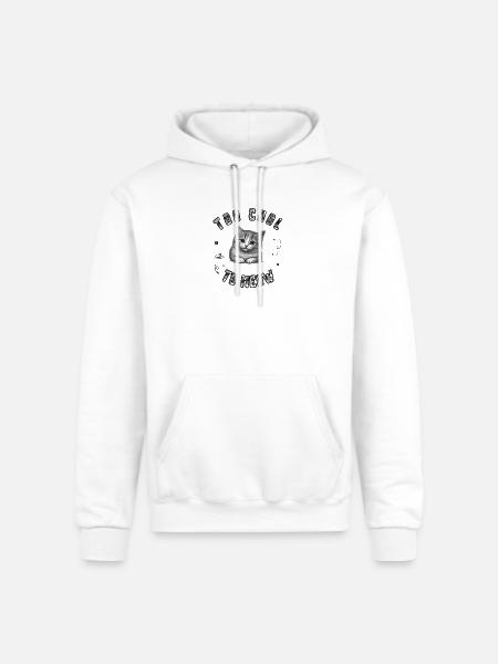 Kitten in a Cosmic Ring - Champion Unisex Powerblend Hoodie - white