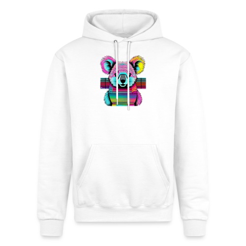 Pulsar Waves & Koala Whispers in Abstract Fashion - Champion Unisex Powerblend Hoodie