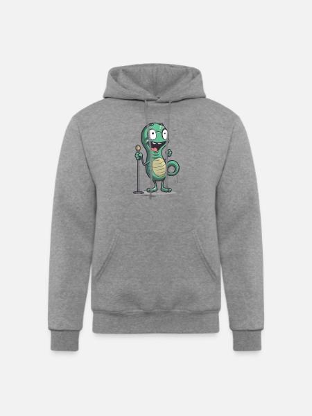 Jokester Lizard Live - Champion Unisex Powerblend Hoodie - heather gray