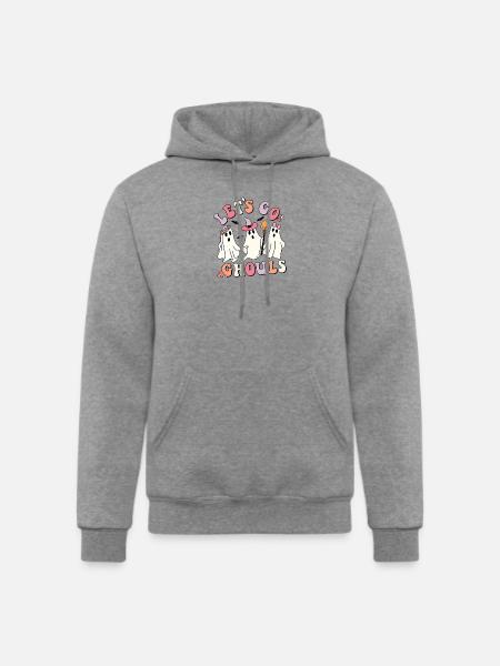 Let's Go Ghosts - Champion Unisex Powerblend Hoodie - heather gray