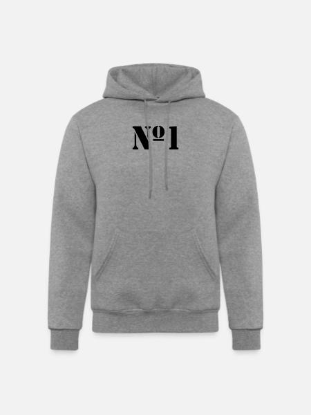 No 1 - Champion Unisex Powerblend Hoodie - heather gray