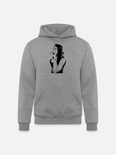 smoking chola - Champion Unisex Powerblend Hoodie - heather gray