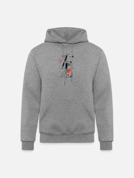 Unique face design - Champion Unisex Powerblend Hoodie - heather gray