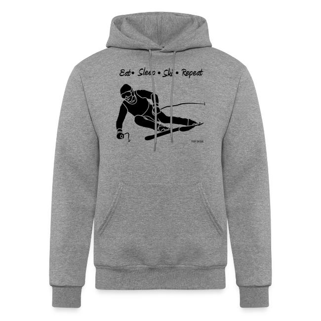 Eat Sleep Ski Repeat - bw - new001