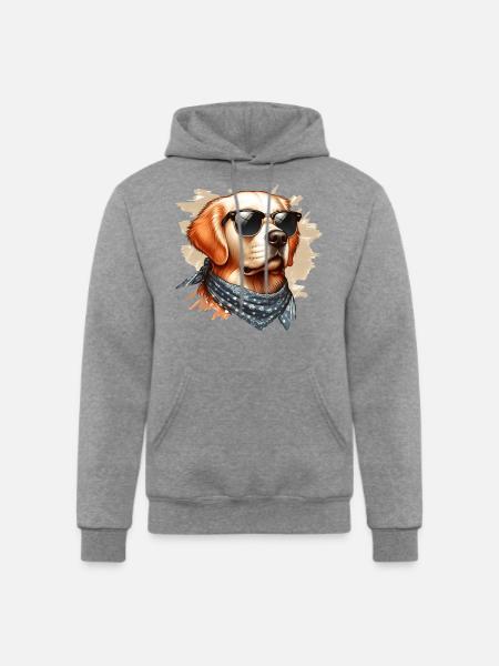 Golden Retriver Art - Champion Unisex Powerblend Hoodie - heather gray
