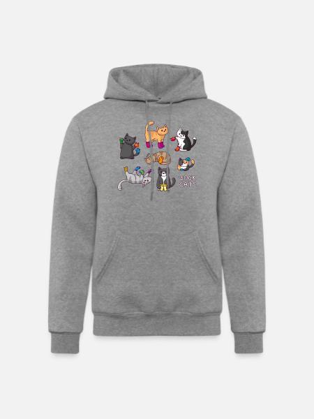 Sock Cats - Champion Unisex Powerblend Hoodie - heather gray