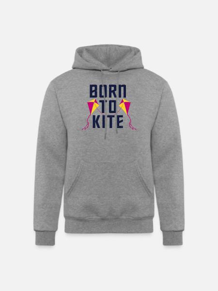Born To Kite - Champion Unisex Powerblend Hoodie - heather gray