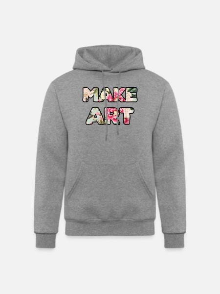 Make Art roses - Champion Unisex Powerblend Hoodie - heather gray